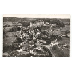 HAUTEFORT: vue générale, au fond, le château vue aérienne 10x15 - très bon état
