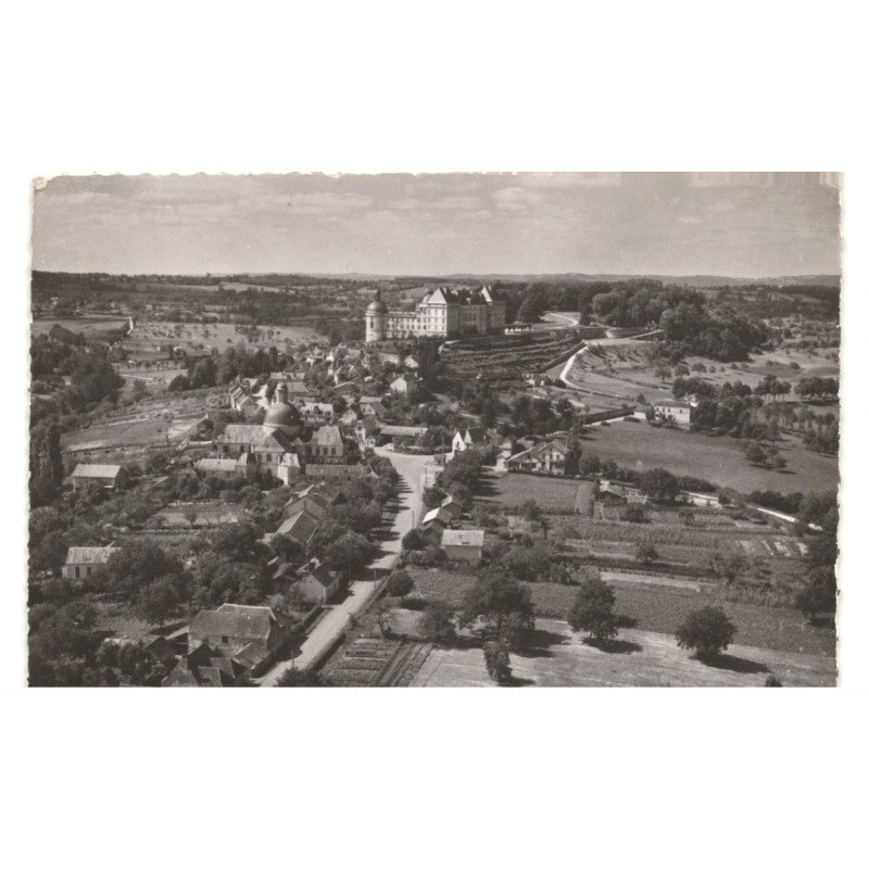 HAUTEFORT: vue panoramique vue aérienne 10x15 - très bon état