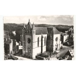 TERRASSON: église XVe siècle vue aérienne 10x15 - très bon état