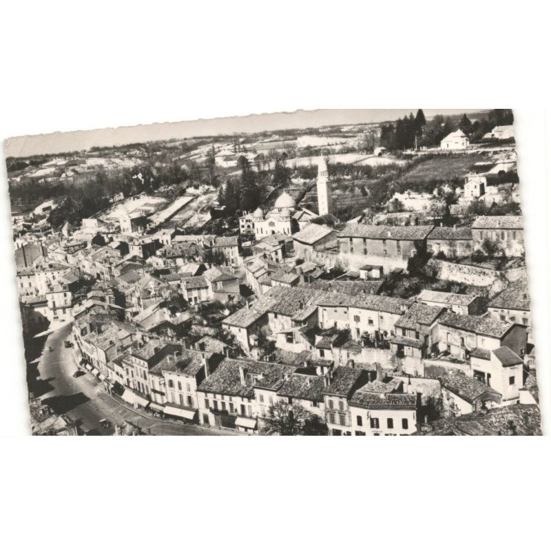 RIBERAC: vue générale vue aérienne 10x15 - très bon état