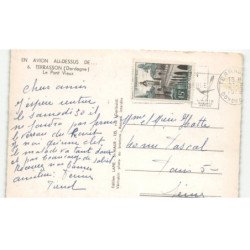 TERRASSON: le pont vieux vue aérienne 10x15 - très bon état