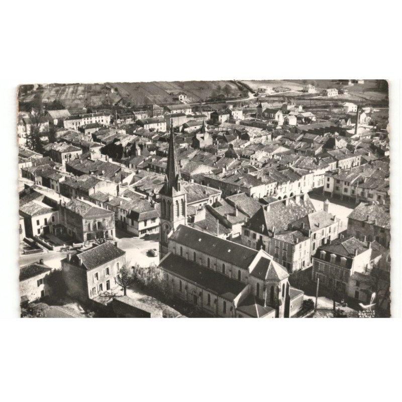 EYMET: l(église et vue générale vue aérienne 10x15 - très bon état