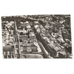 BERGERAC: place de l'église notre-dame vue aérienne 10x15 - très bon état
