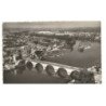 BERGERAC: le pont et la dordogne vue aérienne 10x15 - très bon état