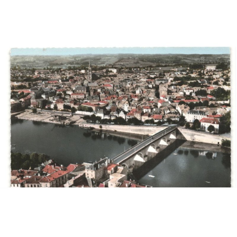 BERGERAC: vue générale vue aérienne 10x15 - très bon état