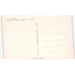 VIRE: vue générale et la mairie vue aérienne 10X15 - très bon état