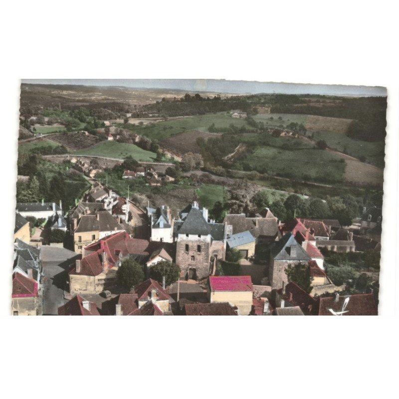 THENON: quartier de l'église vue aérienne 10x15 - très bon état