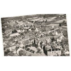 VERGT: l'église et la place vue aérienne 10x15 - très bon état