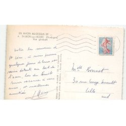 SAINT-LEON-sur-VEZERE: vue générale vue aérienne 10x15 - très bon état