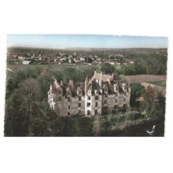NEUVIC: le château et vue panoramique vue aérienne 10x15 - très bon état
