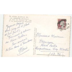MONTPON: le pont de montpon sur l'isle et vue panoramique de menesterol vue aérienne 10x15 - très bon état