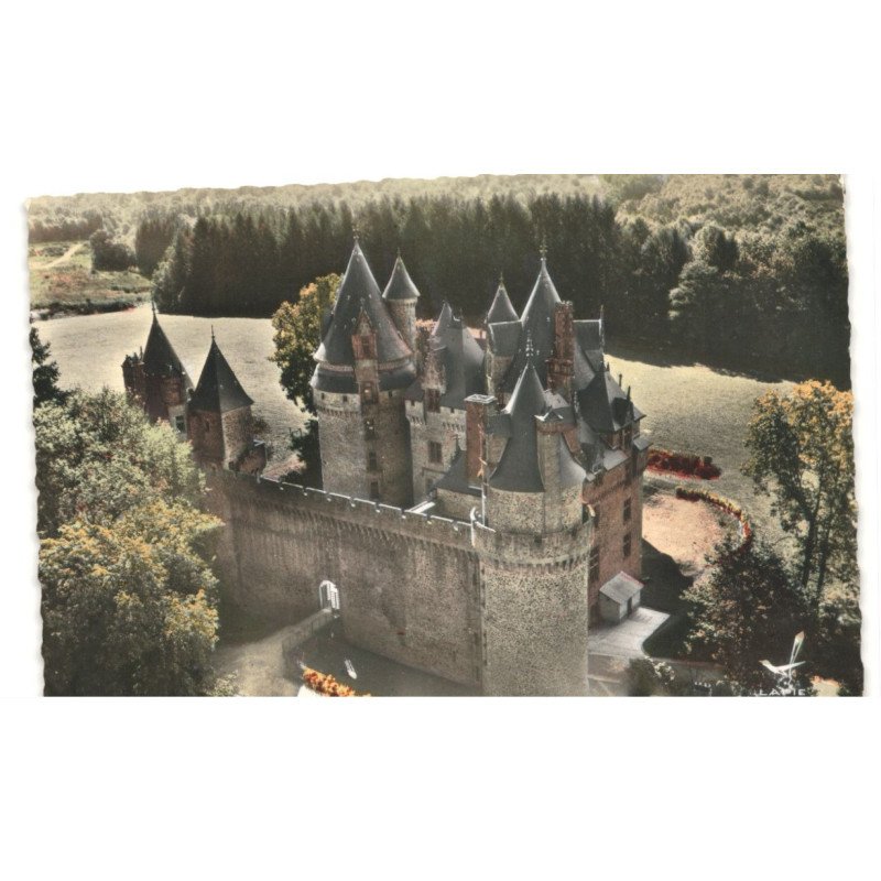 MIALLET: château de lambertie vue aérienne 10x15 - état