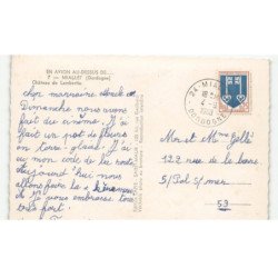 MIALLET: château de lambertie vue aérienne 10x15 - état