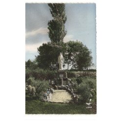 ECHOURGNAC: la trappe de bonne espérance statue de saint-bernard vue aérienne 10x15 - très bon état