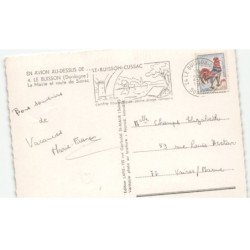 LE BUISSON: la mairie et route de siorac vue aérienne 10x15 - très bon état