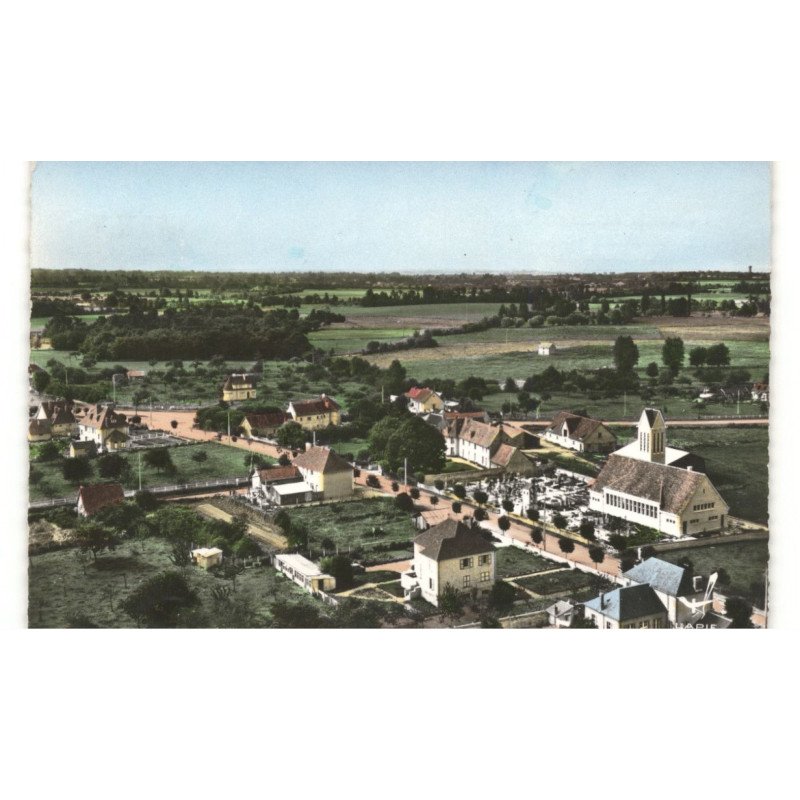 VARAVILLE: quartier église vue aérienne 10X15 - très bon état