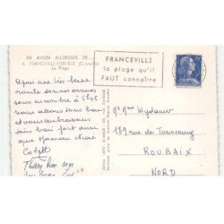 FRANCEVILLE-MEREVILLE: la plage vue aérienne 10X15 - très bon état
