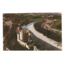 MONTFORT: vitrac vallée de la dordogne, château de montfort vue aérienne 10x15 - très bon état