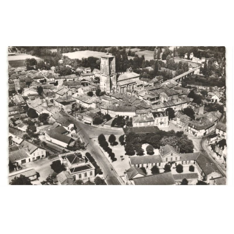 SAINT-ASTIER: vue générale vue aérienne 10x15 - très bon état