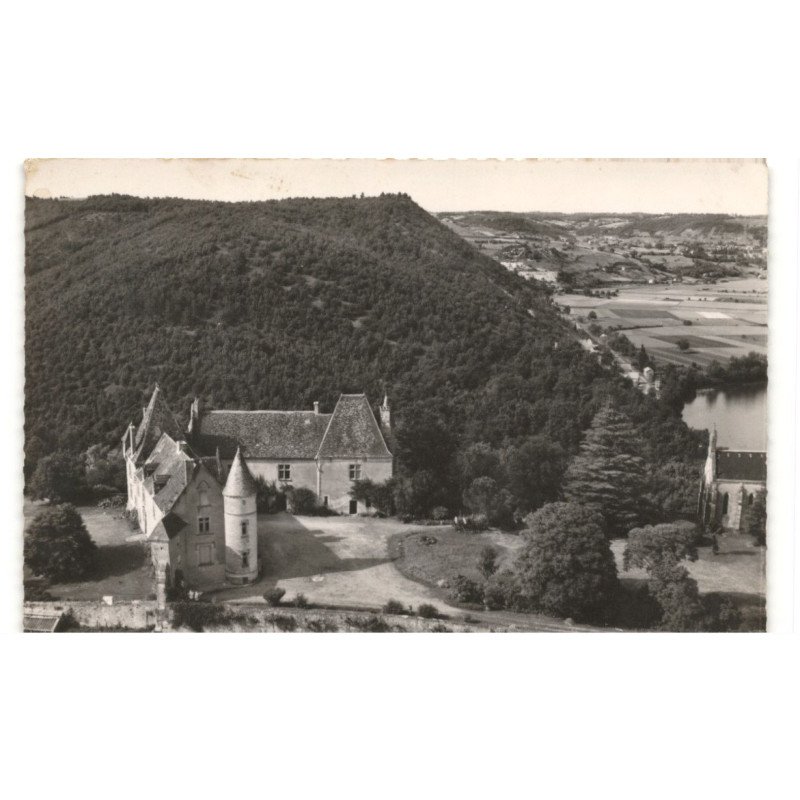 MOUZENS: château de monsec vue aérienne 10x15 - très bon état