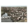 MONTPON-MENETEROL: vue panoramique et le pont sur l'isle vue aérienne 10x15 - état
