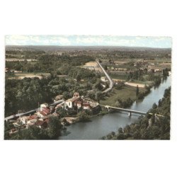 environs de MUSSIDAN: vue générale de sourzac et de la vallée de l'isle vue aérienne 10x15 - très bon état