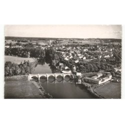 MONTPON: le pont sur l'isle vue aérienne 10x15 - très bon état