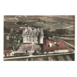 MONBAZILLAC: le château, vignoble réputé vue aérienne 10x15 - très bon état