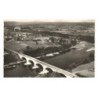 LAMONZIE-SAINT-MARTIN: le pont de chemin de fer sur la dordogne, magnifique panorama vue aérienne 10x15 - très bon état