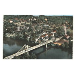 GROLEJAC-le-PORT: le pont sur la dordogne et le château vue aérienne 10x15 - très bon état