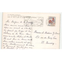 LE BUISSON: ponts sur la dordogne pont de vicq et pont du chemin de fer vue aérienne 10x15 - très bon état