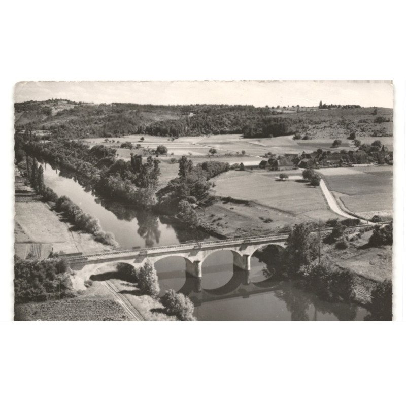 LA BUGUE: le pont vue aérienne 10x15 - très bon état