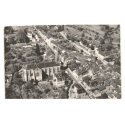 LE BUGUE: l'église vue aérienne 10x15 - très bon état