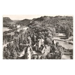 BEYNAC-et-CAZENAC: château de fayrac vue aérienne 10x15 - très bon état
