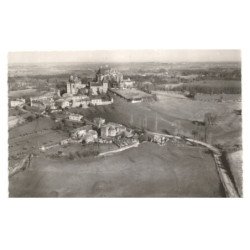 BIRON: château, bourg notre-dame vue aérienne 10x15 - très bon état