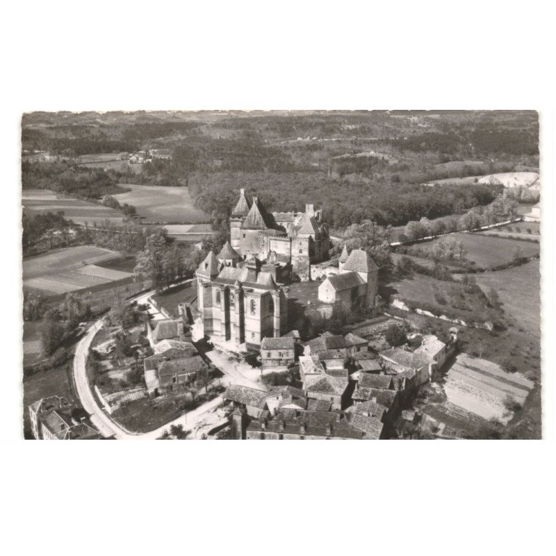 BIRON: château vue aérienne 10x15 - très bon état