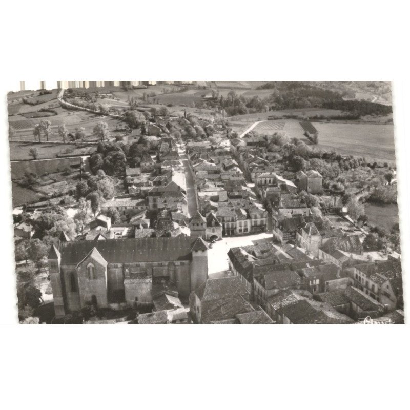 BEAUMONT-du-PERIGORD: vue générale vue aérienne 10x15 - très bon état