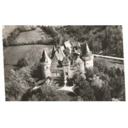BEAUMONT-du-PERIGORD: le château de bannes vue aérienne 10x15 - très bon état