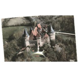BEAUMONT-du-PERIGORD: le château de bannes vue aérienne 10x15 - très bon état