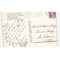RAZAC-sur-L'ISLE: l'église et la place sainte-marie route de bordeau vue aérienne 10x15 - très bon état