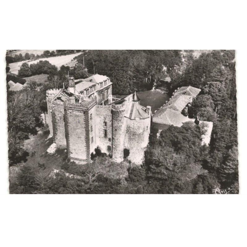 CHÂTEL-GUYON: château de chazeron vue aérienne 10X15 - très bon état