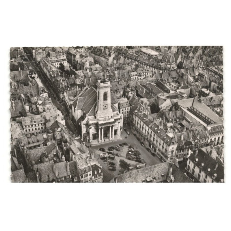 BESANCON: centre de la ville et l'église saint-pierre vue aérienne 10x15 - très bon état