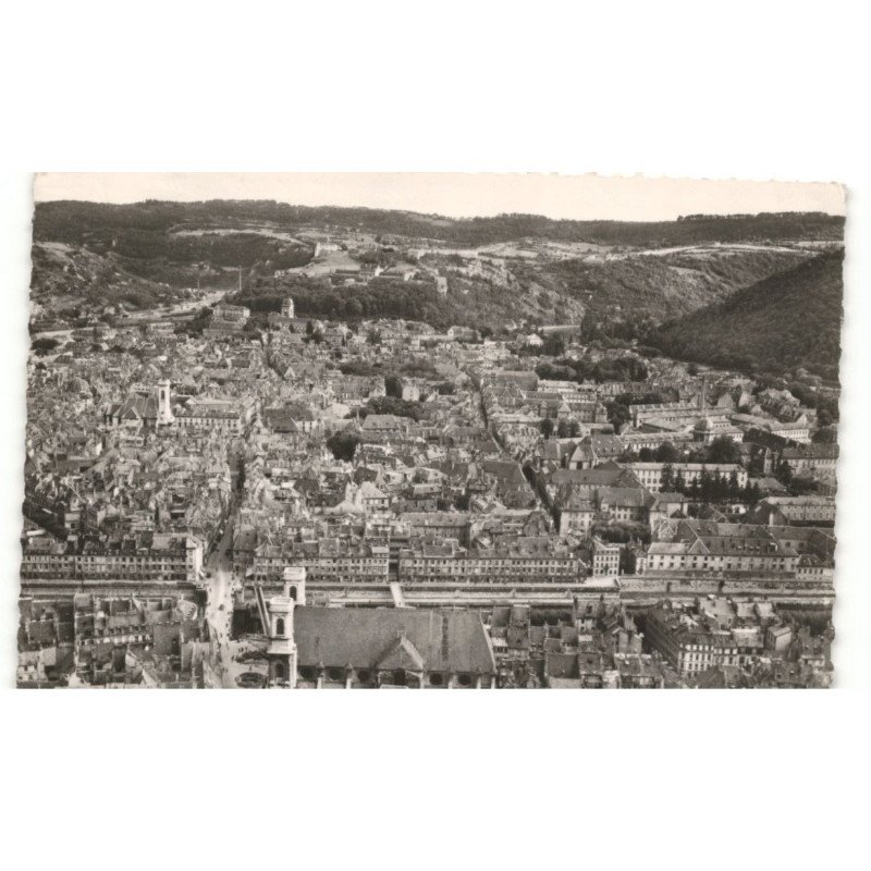 BESANCON: la madeleine et les quais vue aérienne 10x15 - très bon état