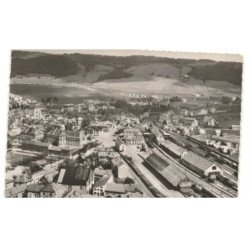 PONTARLIER: la gare et le larmont vue aérienne 10x15 - très bon état