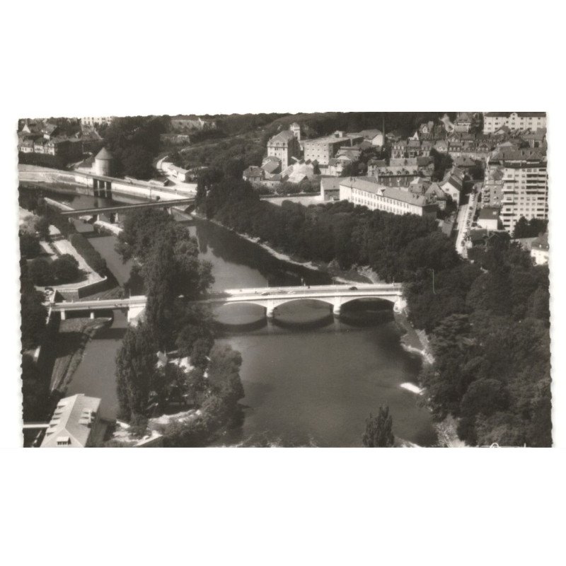 BESANCON: barrage mmicaud pont de la république vue aérienne 10x15 - très bon état