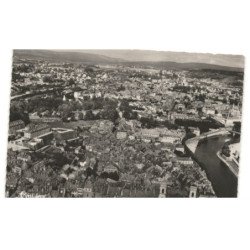 BESANCON: vue panoramique les tours de la madeleine et le doubs vue aérienne 10x15 - très bon état