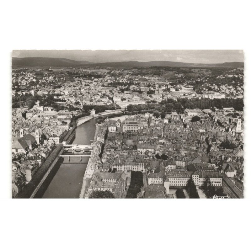 BESANCON: la boucle du doubs vue aérienne 10x15 - très bon état