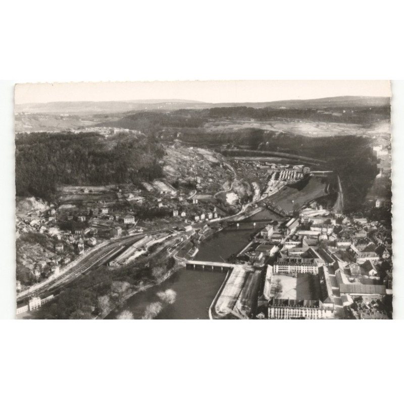 BESANCON: le doubs et les prés de vaux vue aérienne 10x15 - très bon état