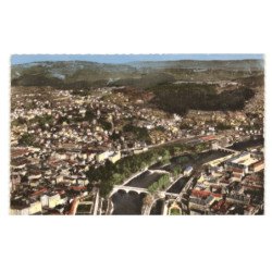 BESANCON: le doubs et le coteau de bregille vue aérienne 10x15 - très bon état