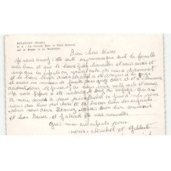 BESANCON: la grande rue, le pont battant sur le doubs et la madeleine vue aérienne 10x15 - très bon état